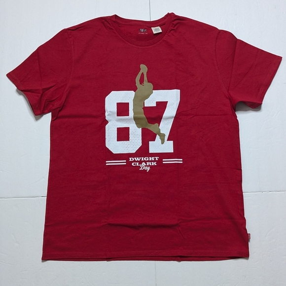 San Francisco 49ers Dwight Clark Day t shirt. Men's XL. Used. LEVI'S used. 87 - Picture 1 of 8